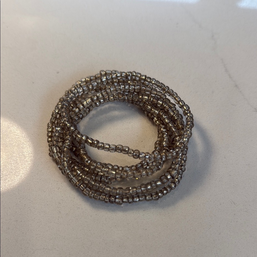 Elegant Silver Beaded Bracelet